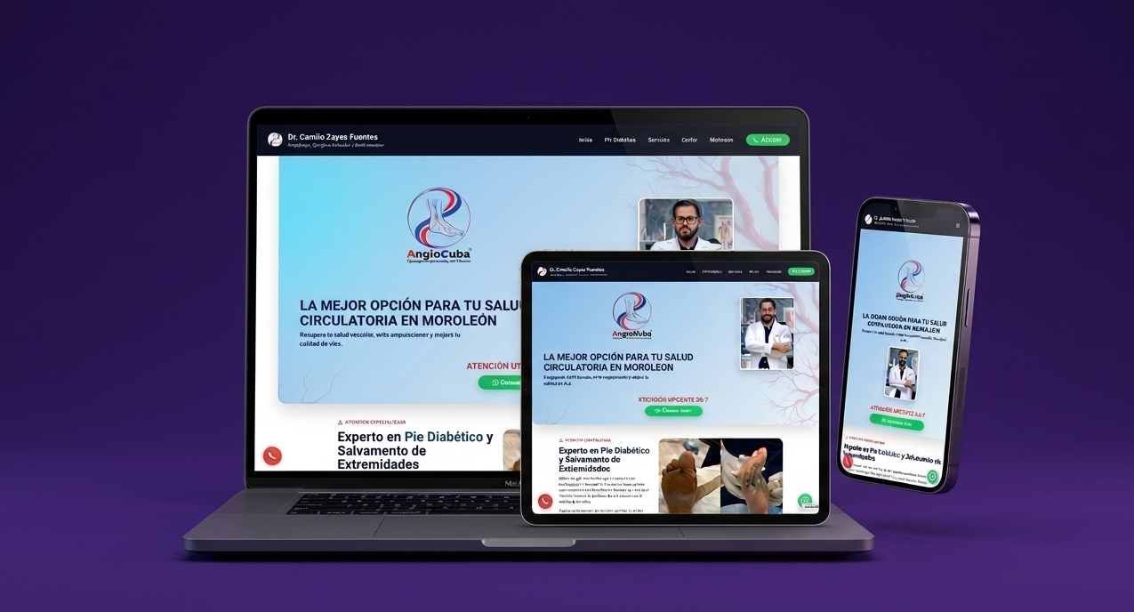 Landing Page Médica & Estrategia SEO – AngioCuba